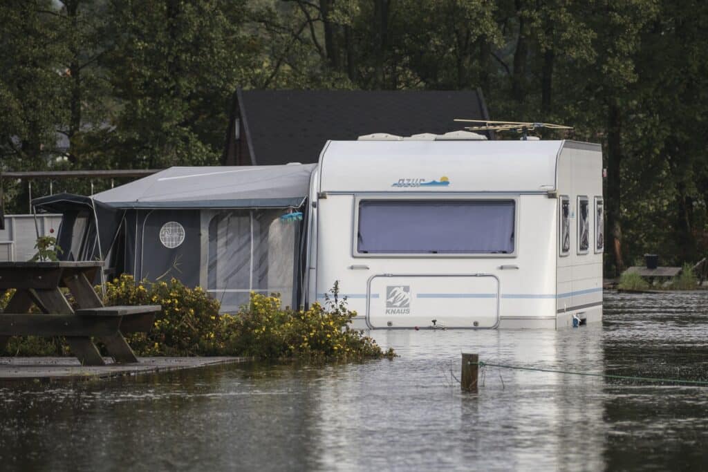 camping inondation