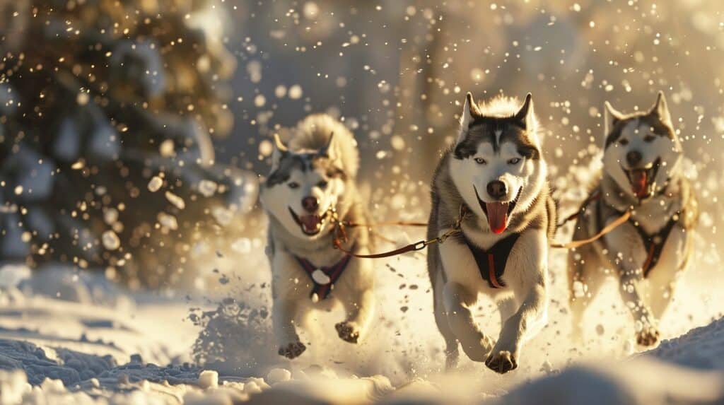 chiens traineau ferme hiver Ariège