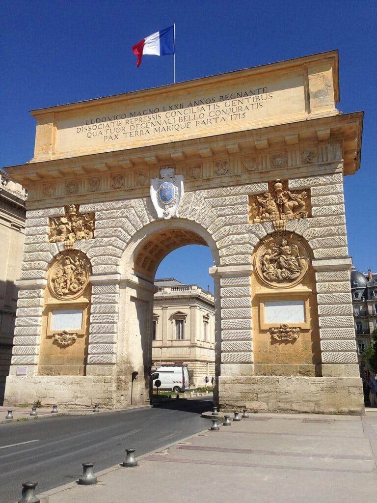 L'Arc de Triomphe de Montpellier, datant du XVIIe siècle. CC BY-SA 4.0 / ByacC (Wikimedia Commons)