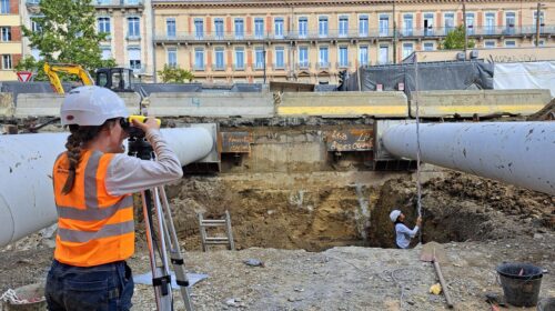 Les fouilles archéologiques avant la construction d'une station de métro à Toulouse.