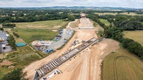 Le chantier de l'autoroute A69 entre Castres et Toulouse.