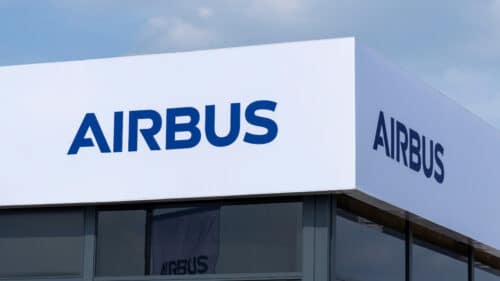 La devanture de locaux d'Airbus.