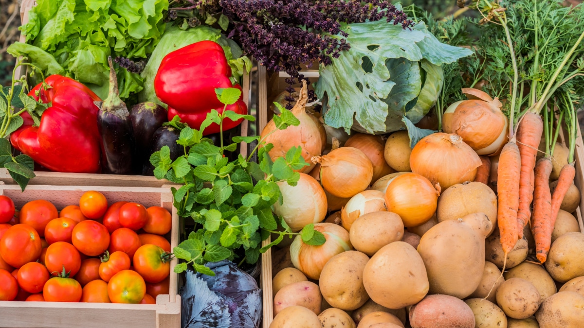 Des fruits et légumes.