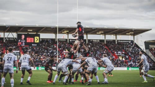 Sous le soleil toulousain, les Rouge et Noir ont inscrit plus de 60 points à leurs adversaires bretons.