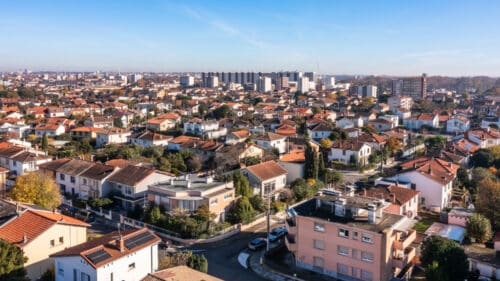 Vue Aérienne d'un quartier de Toulouse.